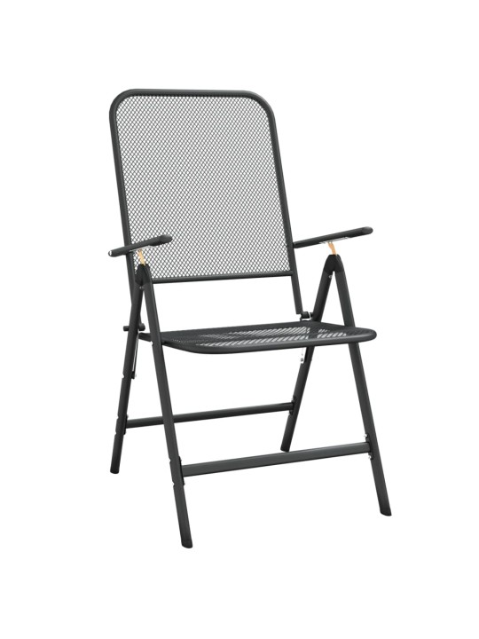 5dílný zahradní jídelní set antracitový tahokov