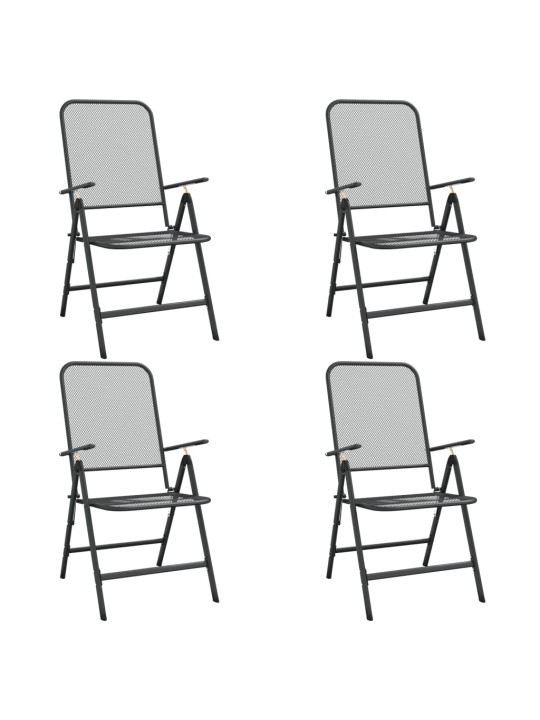 5dílný zahradní jídelní set antracitový tahokov