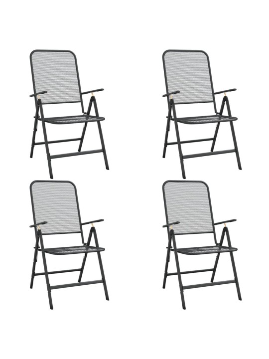 5dílný zahradní jídelní set antracitový tahokov