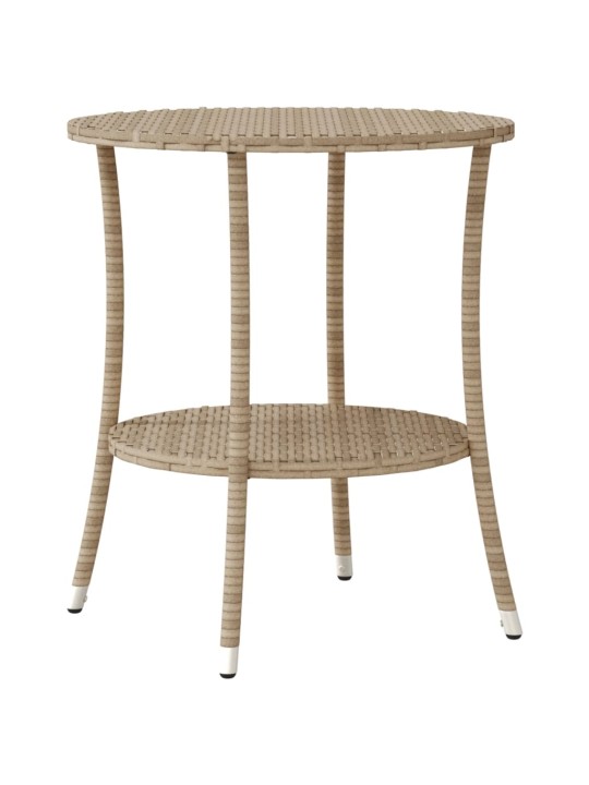 3dílný bistro set s poduškami béžový polyratan