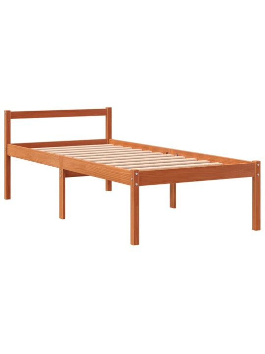 Postel pro seniory voskově hnědá 75 x 190 cm masivní borovice
