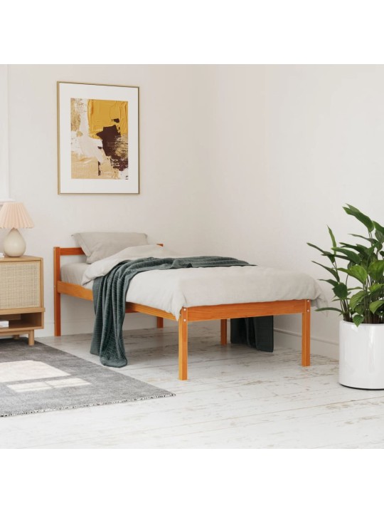 Postel pro seniory voskově hnědá 75 x 190 cm masivní borovice