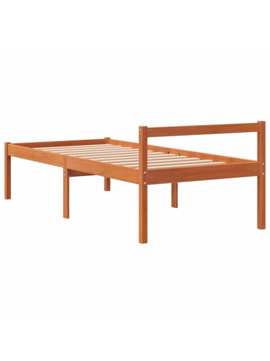 Postel pro seniory voskově hnědá 75 x 190 cm masivní borovice