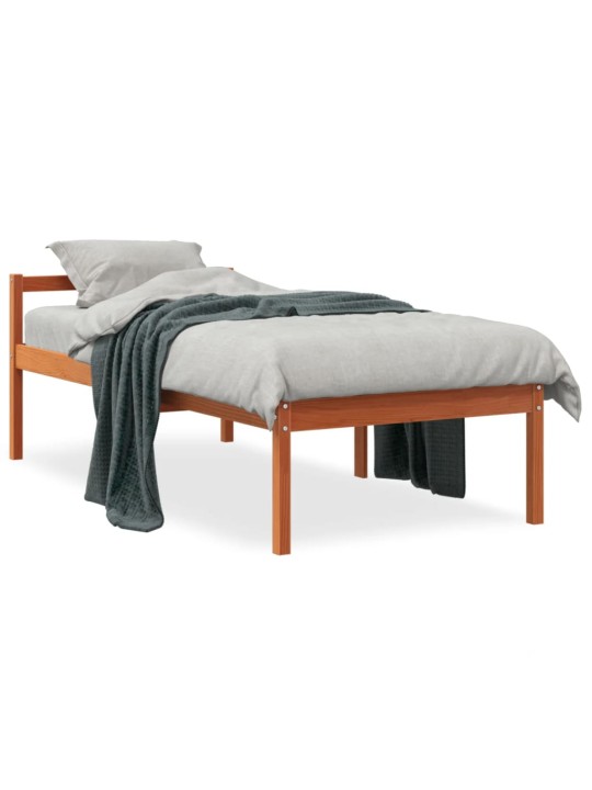 Postel pro seniory voskově hnědá 75 x 190 cm masivní borovice