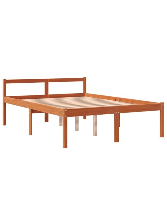 Postel pro seniory voskově hnědá 135 x 190 cm masivní borovice