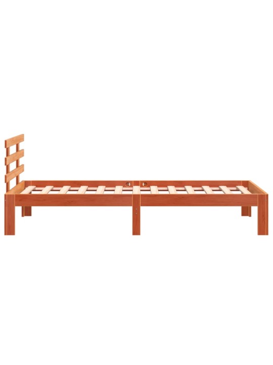 Postel bez matrace voskově hnědá 75 x 190 cm masivní borovice