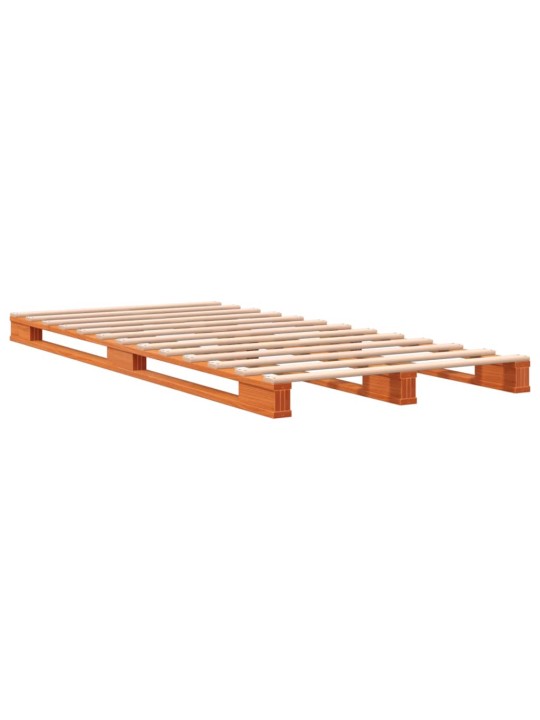 Postel z palet voskově hnědá 90 x 200 cm masivní borové dřevo