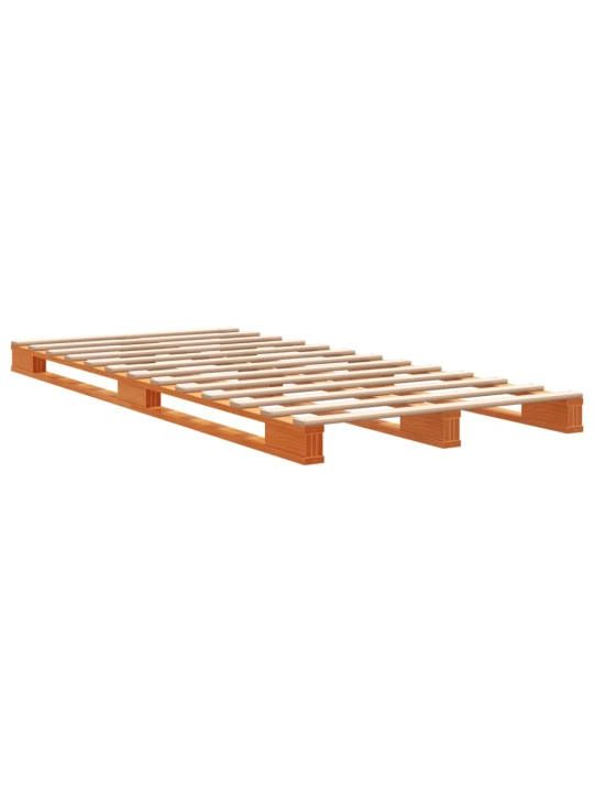 Postel z palet voskově hnědá 90 x 200 cm masivní borové dřevo