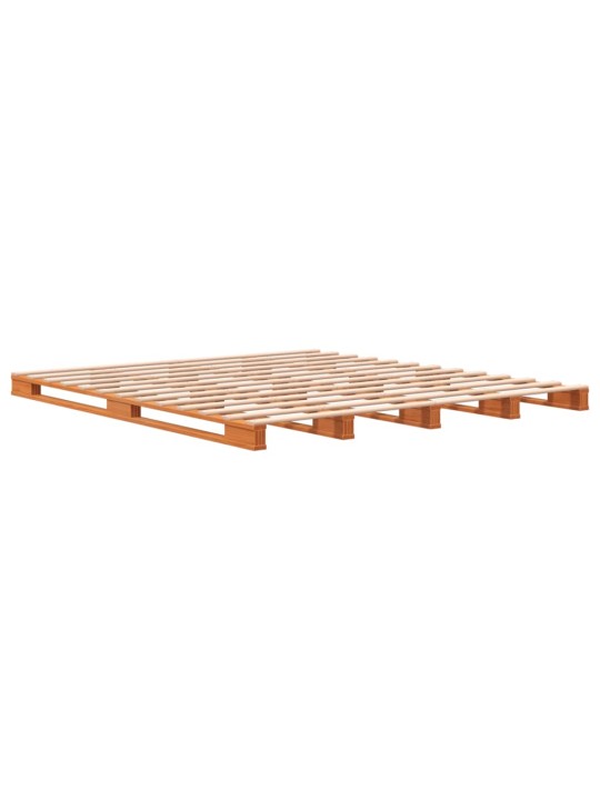 Postel z palet voskově hnědá 180 x 200 cm masivní borové dřevo
