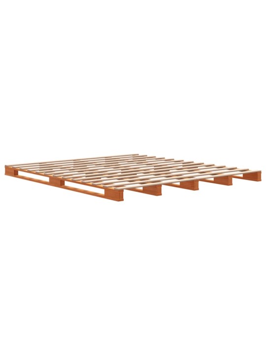 Postel z palet voskově hnědá 180 x 200 cm masivní borové dřevo