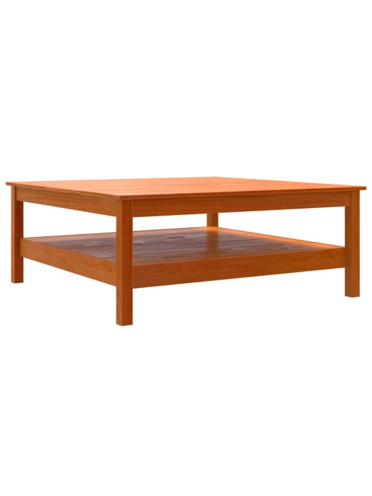 Konferenční stolek voskově hnědý 100x100x40 cm masivní borovice