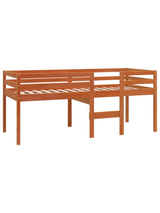 Patrová postel voskově hnědá 80 x 200 cm masivní borové dřevo