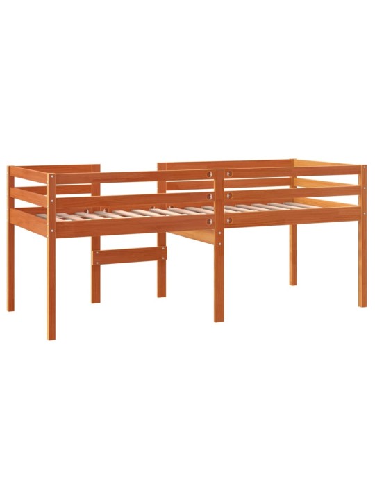 Patrová postel voskově hnědá 80 x 200 cm masivní borové dřevo