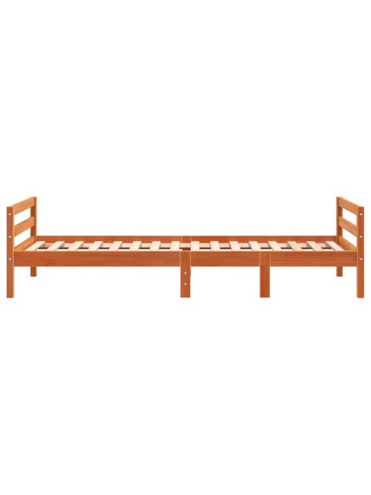 Postel bez matrace voskově hnědá 80 x 200 cm masivní borovice