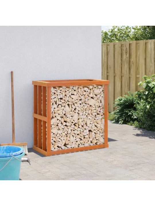 Venkovní stojan na dřevo voskově hnědý 109x52x106 cm borovice
