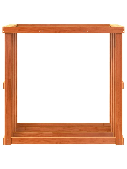 Venkovní stojan na dřevo voskově hnědý 109x52x106 cm borovice