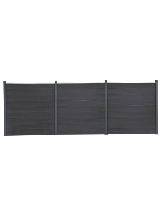Sada plotových dílců šedá 526 x 186 cm WPC
