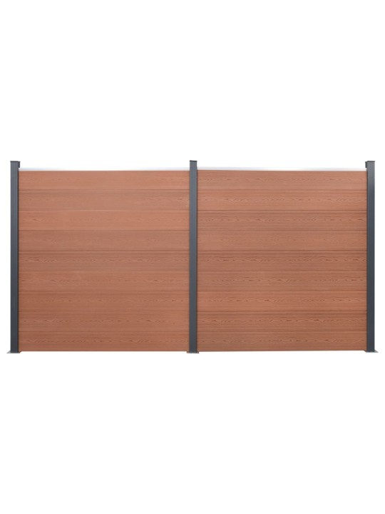Sada plotových dílců hnědá 353 x 186 cm WPC