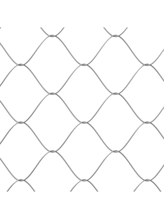 Klec pro psy s dvířky šedá 2 x 2 x 1,5 m pozinkovaná ocel