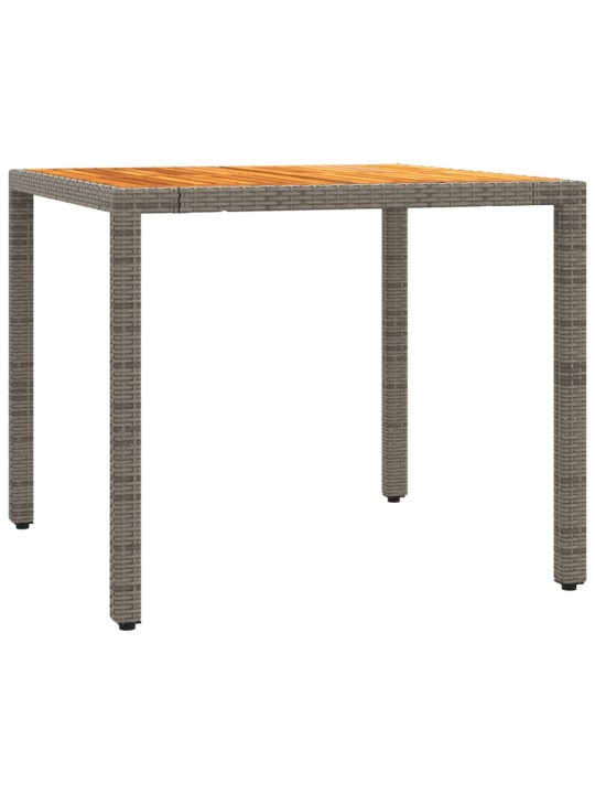 3dílný bistro set s poduškami šedý polyratan