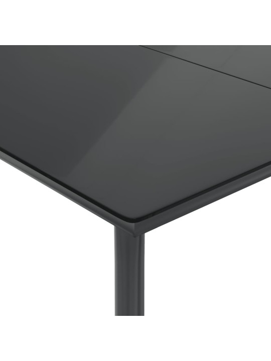 3dílný bistro set s poduškami černý polyratan