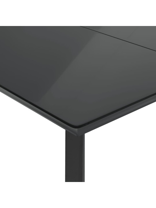 3dílný bistro set s poduškami černý polyratan