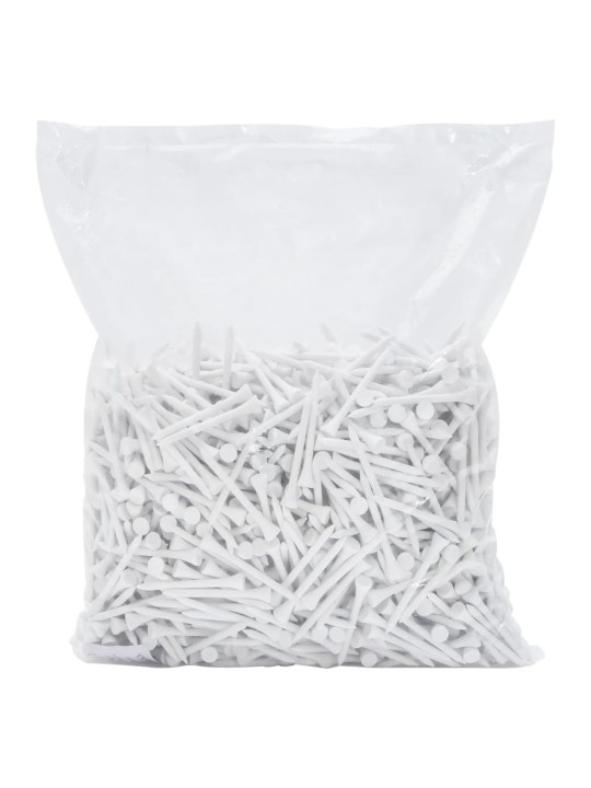 Golfová týčka 1 000 ks bílá 83 mm bambus