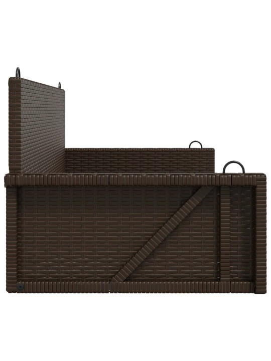 Houpací lavice hnědá 119 x 56 x 48 cm polyratan