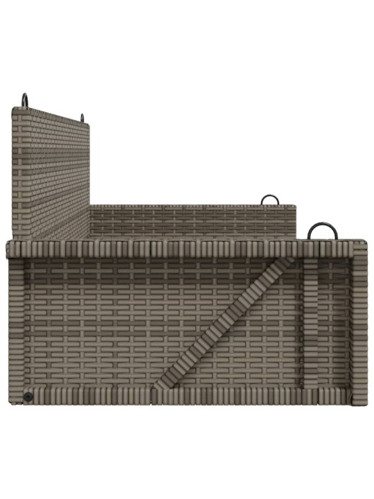 Houpací lavice šedá 119 x 56 x 48 cm polyratan