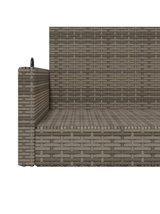 Houpací lavice šedá 119 x 56 x 48 cm polyratan