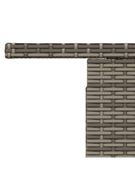 Zahradní stolek šedý 100 x 55 x 73 cm polyratan a akácie