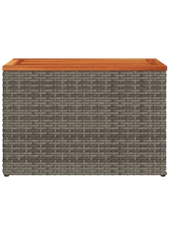 Zahradní odkládací stolky 2 ks šedé 55x34x37 cm polyratan masiv