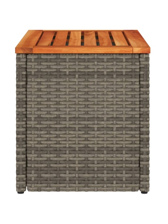 Zahradní odkládací stolky 2 ks šedé 55x34x37 cm polyratan masiv