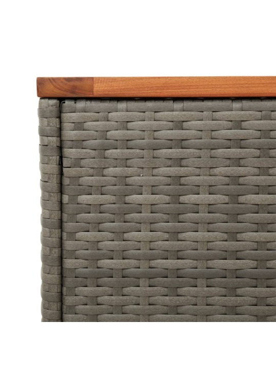 Zahradní odkládací stolky 2 ks šedé 55x34x37 cm polyratan masiv