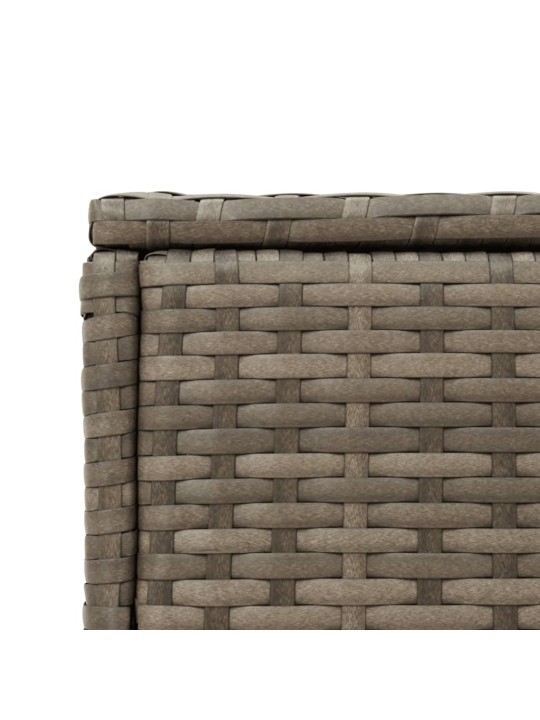 Zahradní stolek se skleněnou deskou šedý 58x27,5x55cm polyratan