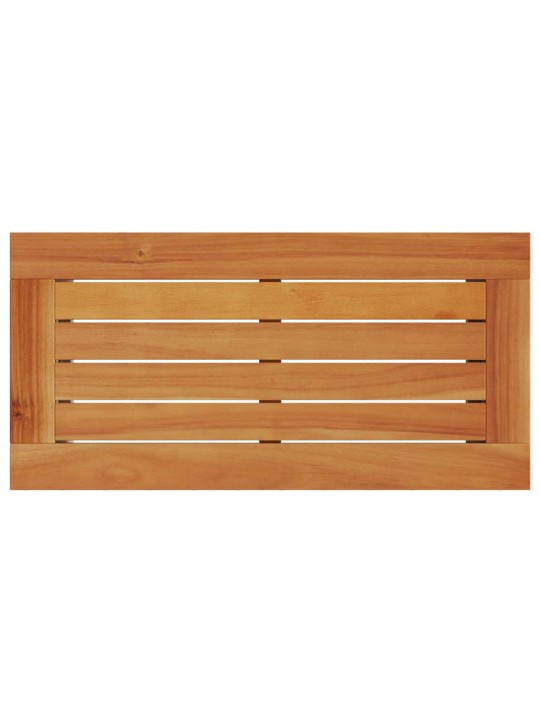 Zahradní stolek s dřevěnou deskou šedý 58x27,5x55 cm polyratan