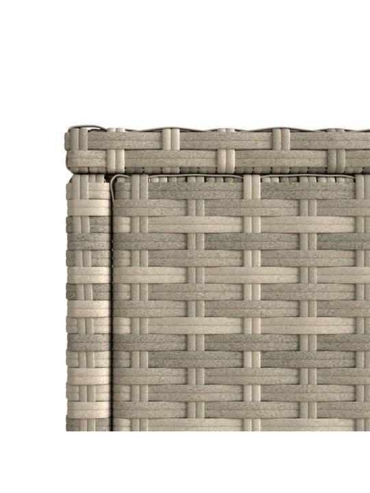 Zahradní stolek se skleněnou deskou šedý 58x27,5x55cm polyratan
