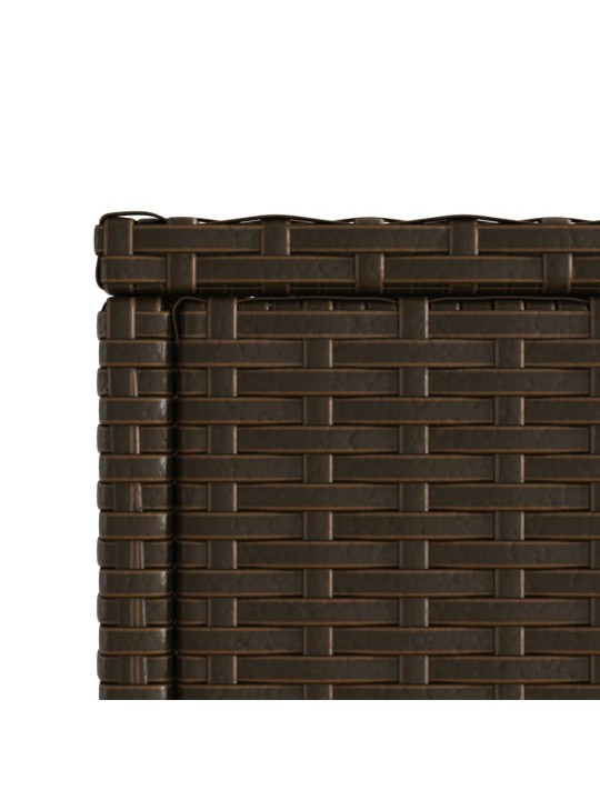 Zahradní stolek skleněná deska hnědý 58x27,5x55 cm polyratan