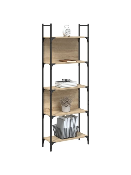 Knihovna s 5 policemi dub sonoma 60,5 x 24 x 166,5 cm kompozit