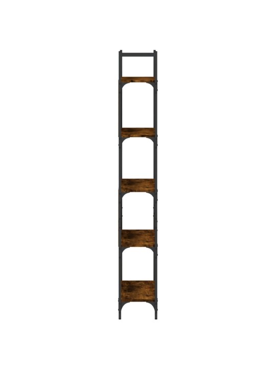 Knihovna s 5 policemi kouřový dub 60,5 x 24 x 166,5 cm kompozit