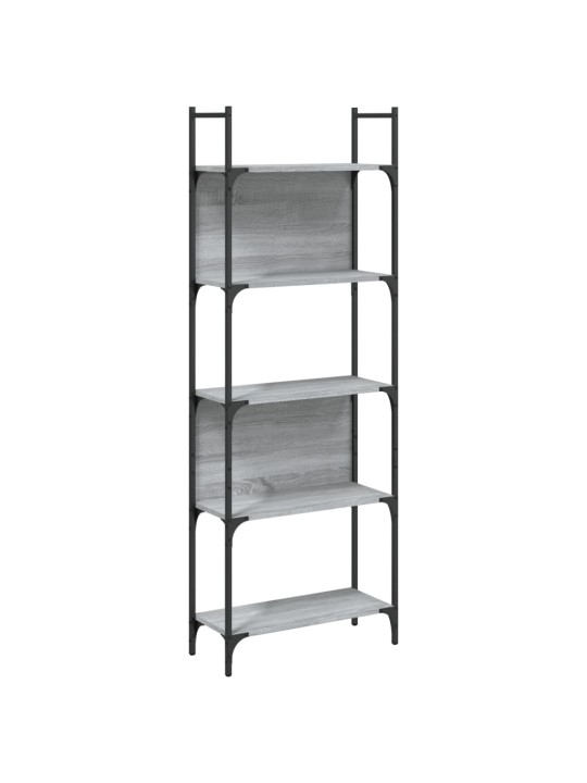 Knihovna s 5 policemi šedá sonoma 60,5 x 24 x 166,5 cm kompozit