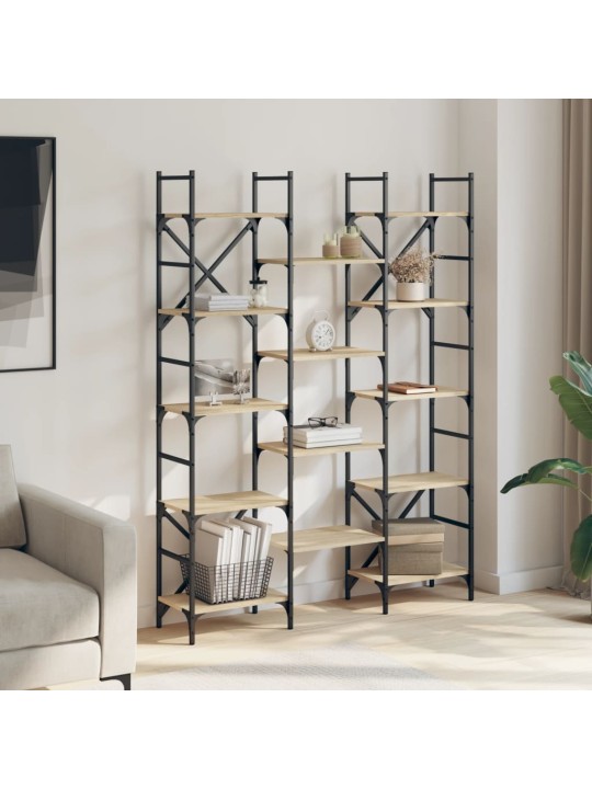 Knihovna dub sonoma 127,5 x 28,5 x 172,5 cm kompozitní dřevo