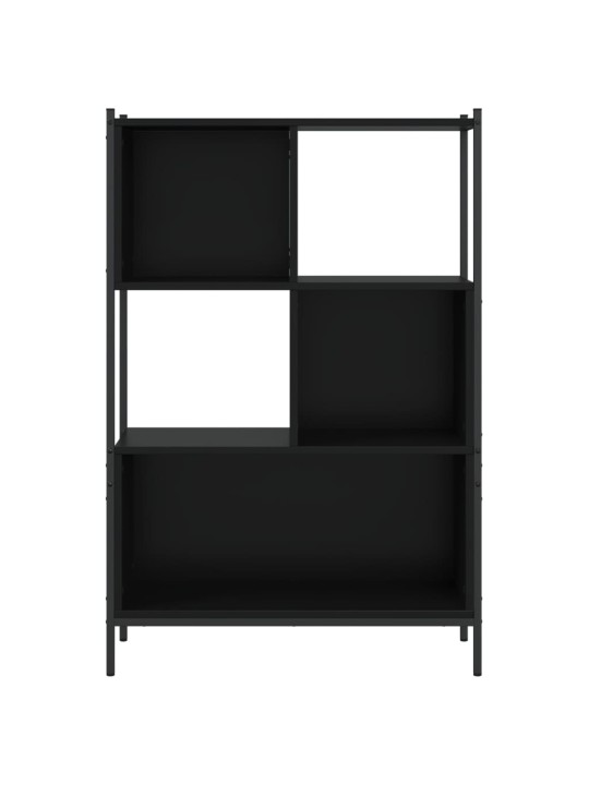 Knihovna černá 72 x 28 x 109 cm kompozitní dřevo