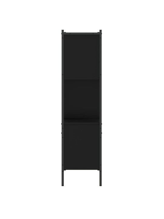 Knihovna černá 72 x 28 x 109 cm kompozitní dřevo