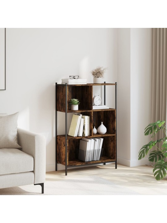 Knihovna kouřový dub 72 x 28 x 109 cm kompozitní dřevo