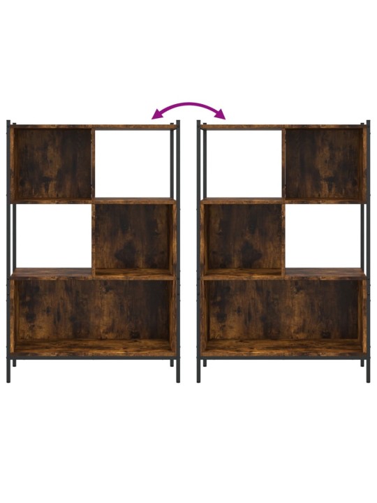 Knihovna kouřový dub 72 x 28 x 109 cm kompozitní dřevo