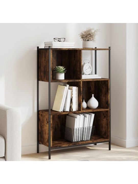 Knihovna kouřový dub 72 x 28 x 109 cm kompozitní dřevo