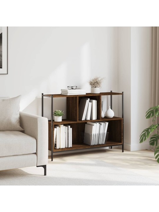 Knihovna hnědý dub 102 x 28 x 77,5 cm kompozitní dřevo