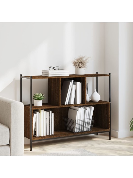 Knihovna hnědý dub 102 x 28 x 77,5 cm kompozitní dřevo