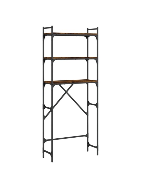 Regál nad pračku kouřový dub 67 x 25 x 163 cm kompozitní dřevo